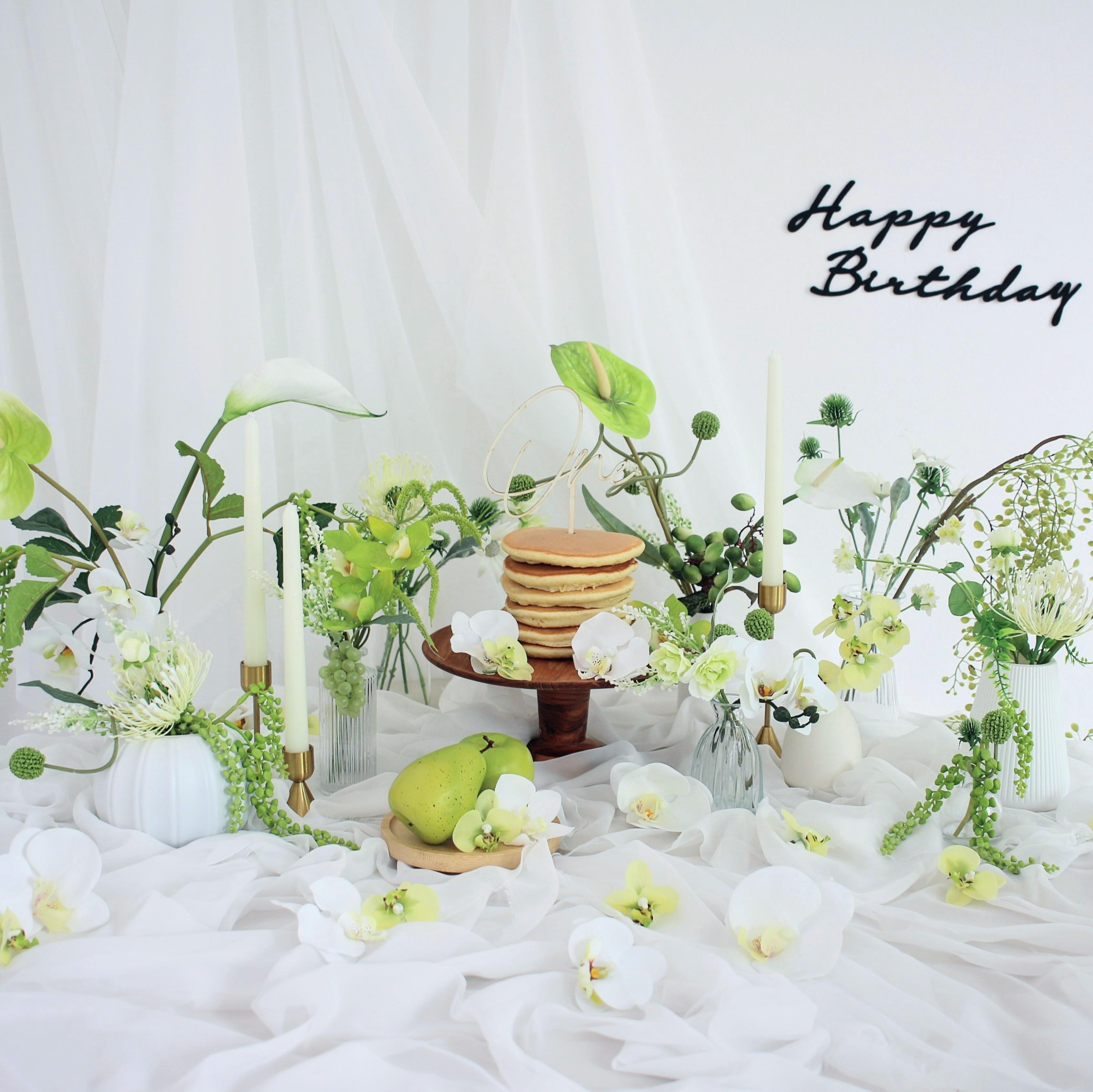 flower photo set~GREEN